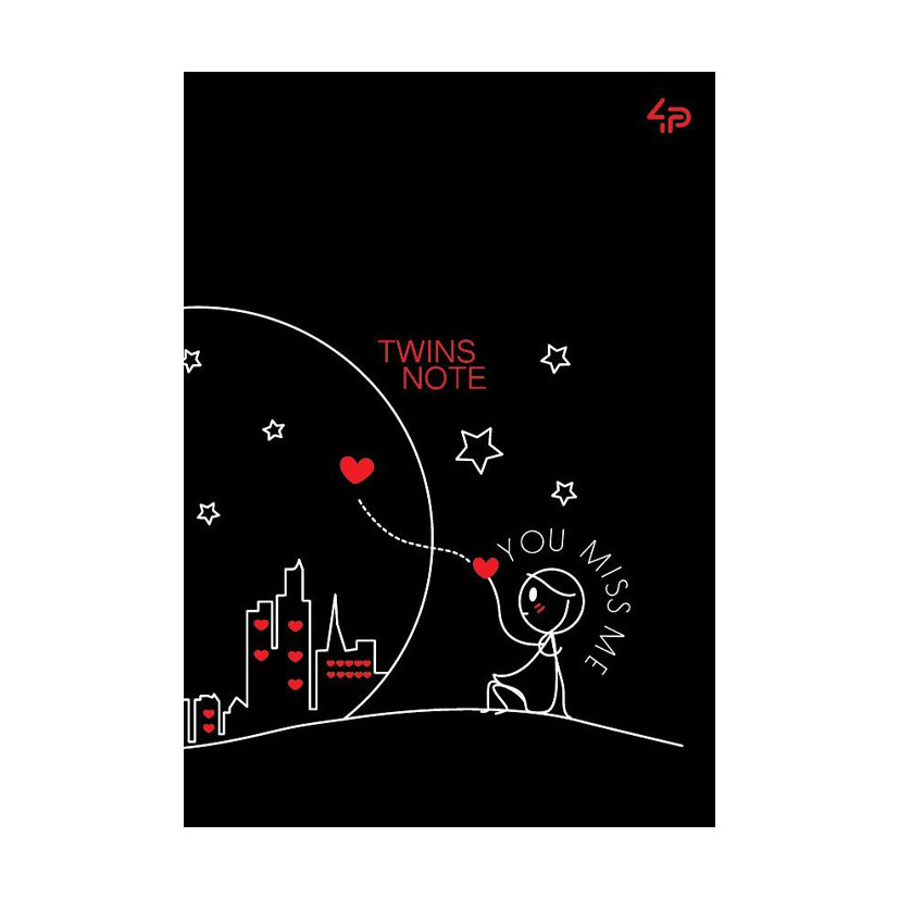 Блокнот 4Profi Twins Series Miss You A5 клітинка, 40 аркушів, 14.5*21 см (904334)
